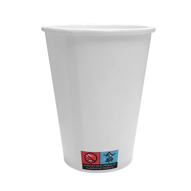 GoBeTree 200 vasos desechables café carton blanco de 240 ml / 8 oz