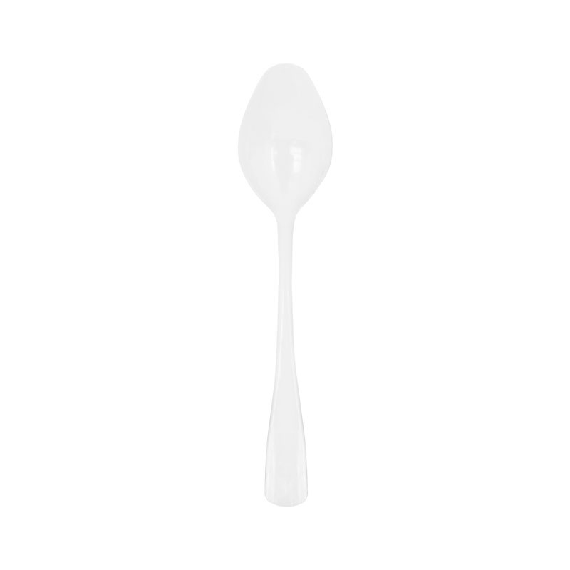 Cucharitas de Plástico Postre / Café Blancas 12,5cm (100 Uds)